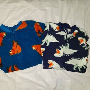 CARTER'S fleece footed glow in the dark pajamas size 6